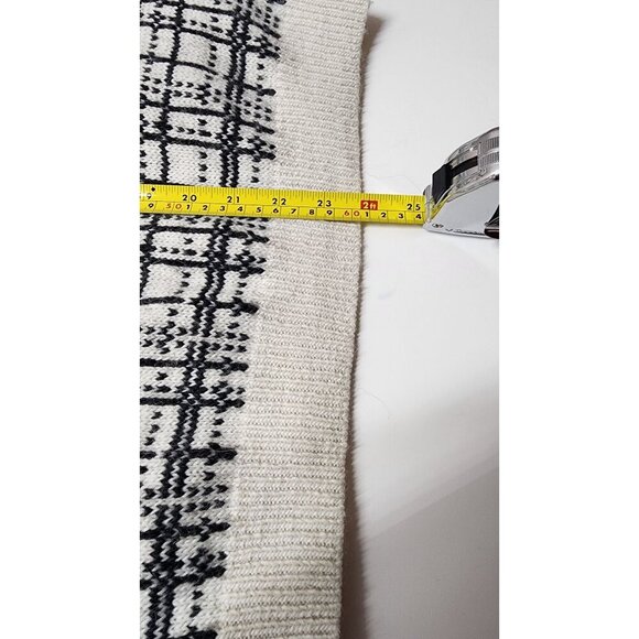 Ann Taylor Loft sweater Black and White Fuzzy  Size Large - Picture 6 of 9